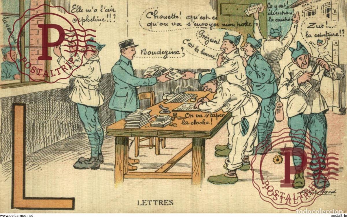 Postales: LETTRES ILLUSTRATION A. GAILLARD. MILITAIRE MILIT&Auml;R MILITARY