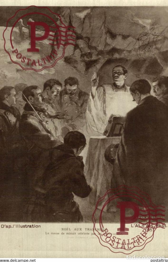 Postales: NOEL AUX TRANCH&Eacute;ES. LEVEN & LEMONIER. ILLUSTRATION. MILITAIRE MILIT&Auml;R MILITARY