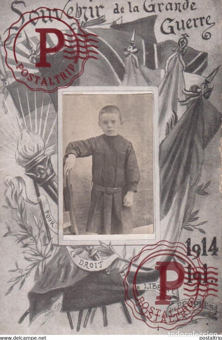 Postales: SOUVENIR DE LA GRANDE GUERRE, 1914-1918 POUR LE DROIT ET LA LIBERT&Eacute; DES PEUPLES. MILITAIRE MILIT&Auml;R M