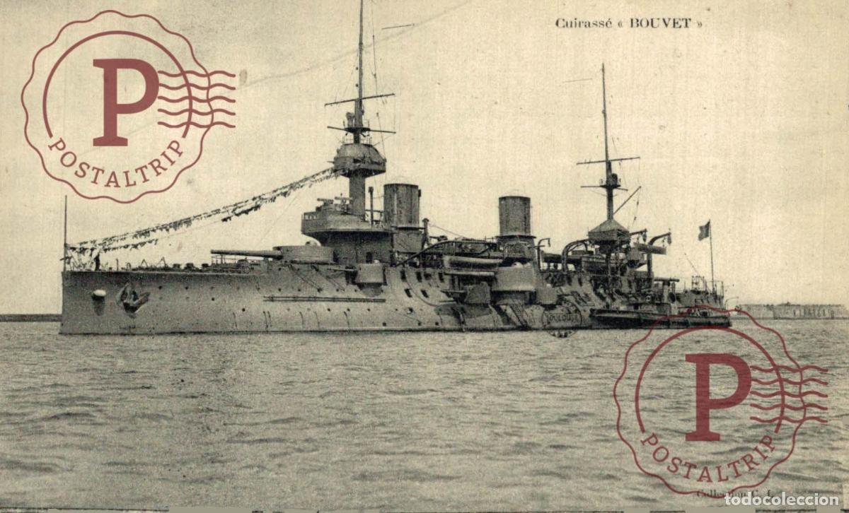 Postales: LE BOUVET CUIRASSE DESCADRE. BARCO BATEAU