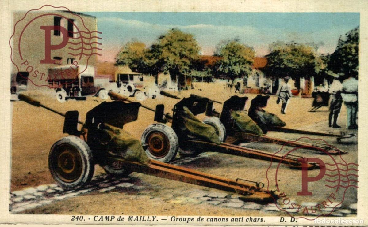 Postcards: CAMP DE MAILLY. GROUPE DE CANONS ANTI CHARS. MILITAR. MILITAIRE.
