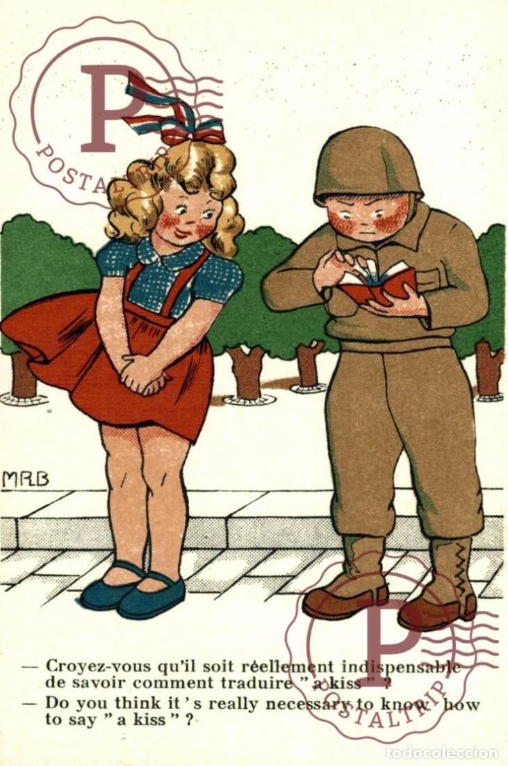Postales: ILUSTRADA. ILLUSTREE. MILITAR. MILITAIRE. CROYEZ-VOUS QUIL SOIT REELLEMENT INDISPENSABLE DE SAVOIR