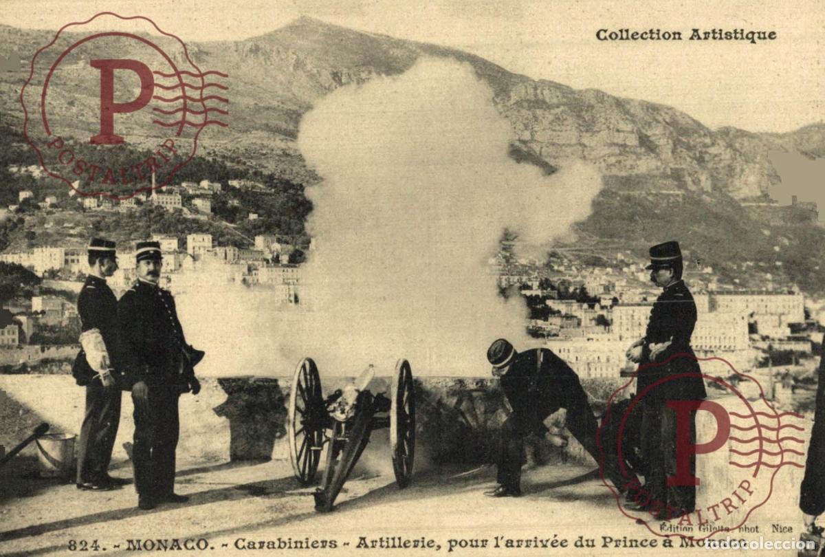 Postales: MONACO. CARABINIERS ARTILLERIE ARRIVEE PRINCE A MONACO. MILITAR. MILITAIRE.