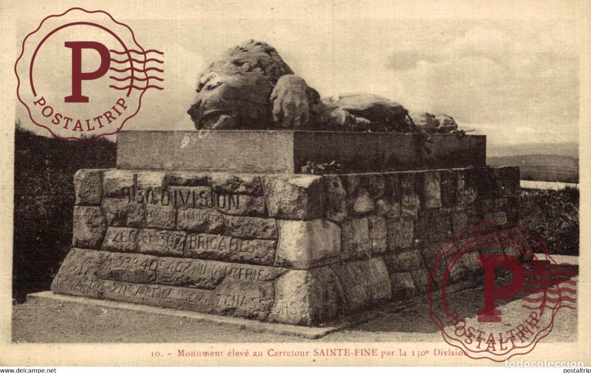 Postales: Monumet &eacute;leve au Carretour Sainte Fine MILITARY MILITAIRE MILIT&Auml;R