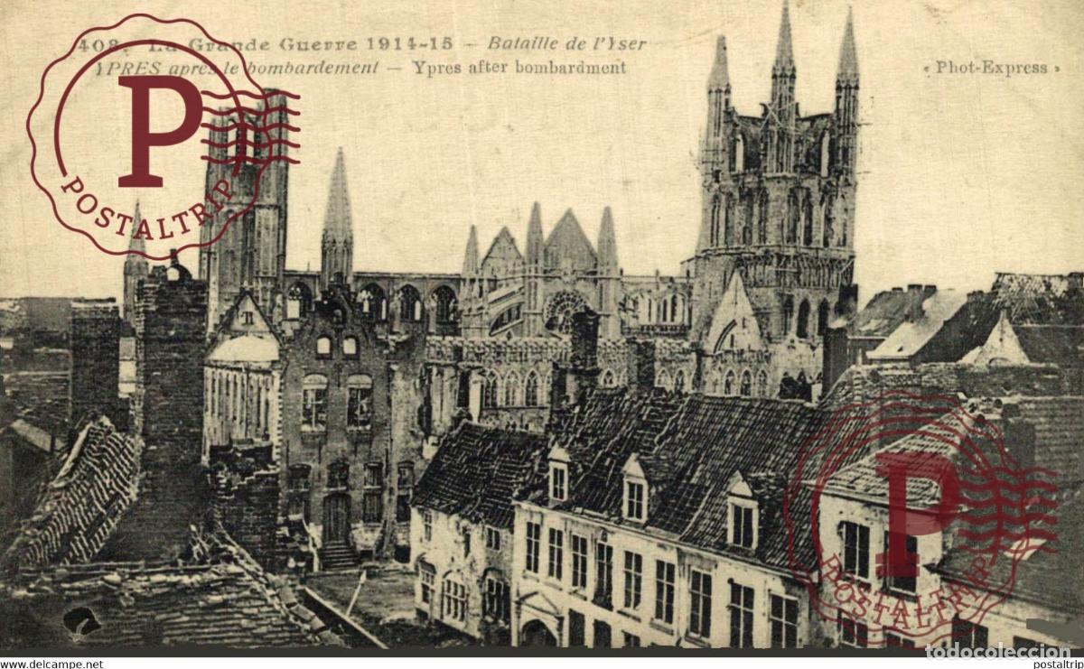 Postales: Ypres apres le bombardement MILITARY MILITAIRE MILIT&Auml;R