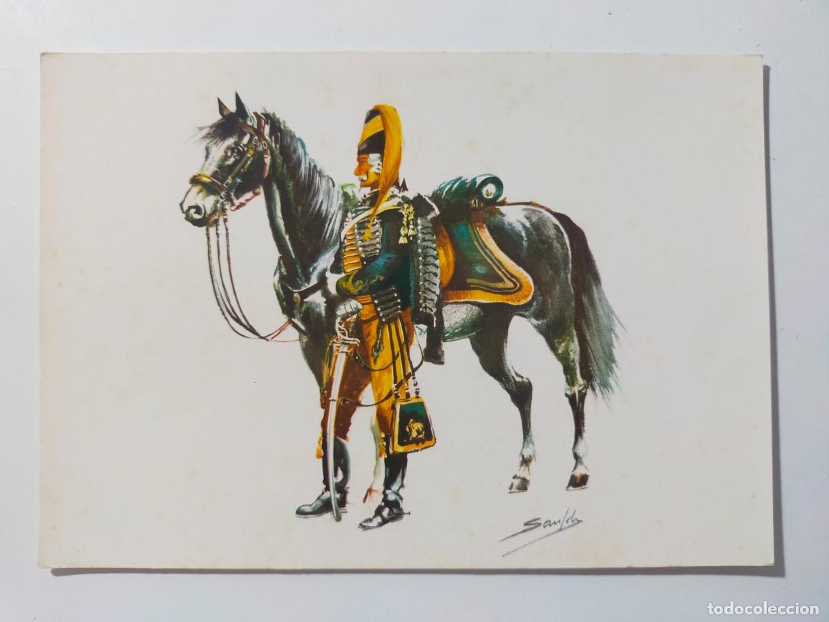 Postales: Postal. Uniformes Ej&eacute;rcito Espa&ntilde;ol: Regimiento Husares de la Muerte 1705 - A&ntilde;o 1969 - S/C