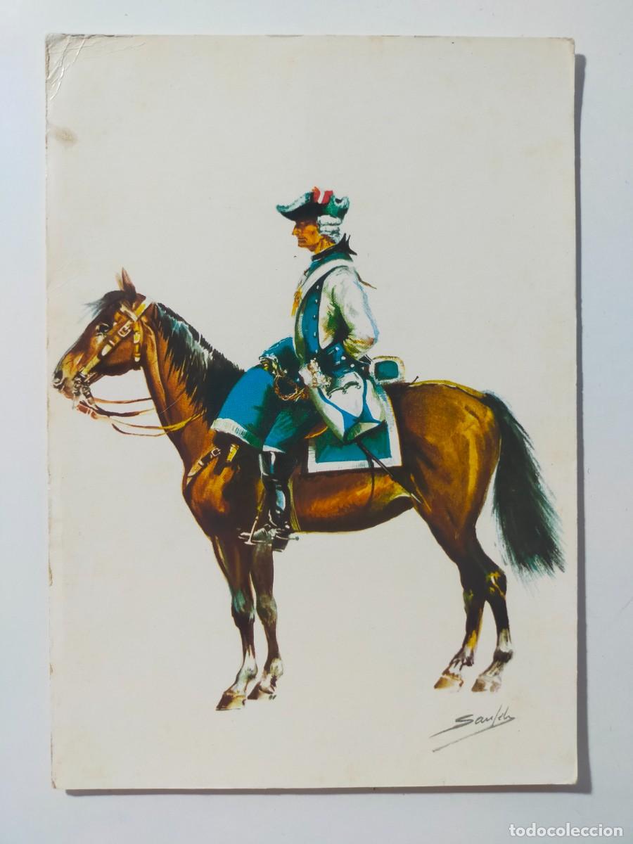 Postales: Postal. Uniformes Ej&eacute;rcito Espa&ntilde;ol: Regimiento de Montesa N&ordm; 12, Caballer&iacute;a de Linea 1789 - S/C