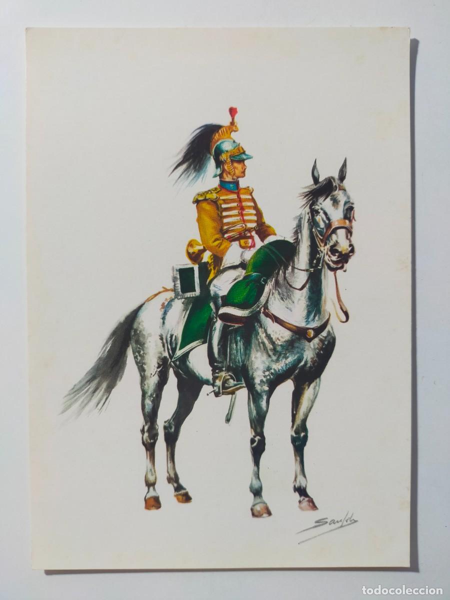 Postales: Postal. Uniformes Ej&eacute;rcito Espa&ntilde;ol: Regimiento Alcantara N&ordm; 7, Caballeria de Linea 1815 - S/C