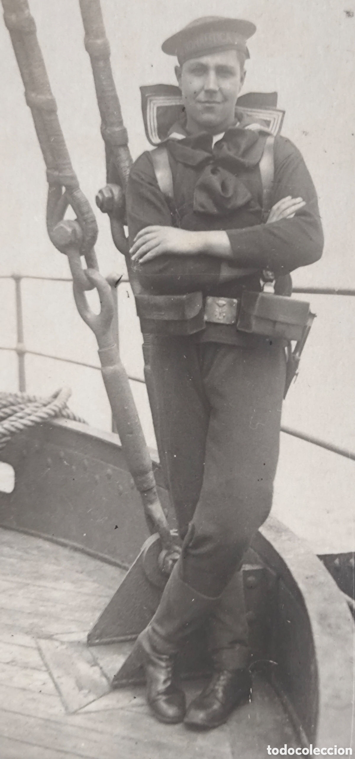 Postales: MARINERO EN CUBIERTA ARMADA ESPA&Ntilde;OLA FOTOGRAF&Iacute;A POSTAL FOTOGR&Aacute;FICA C. 1925