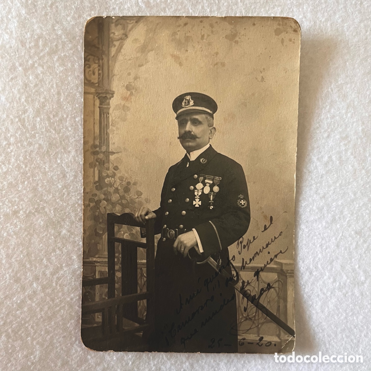Postales: FOTOGRAF&Iacute;A POSTAL MILITAR / OFICIAL DE MARINA / &Aacute;VILA / SAN FERNANDO / C&Aacute;DIZ