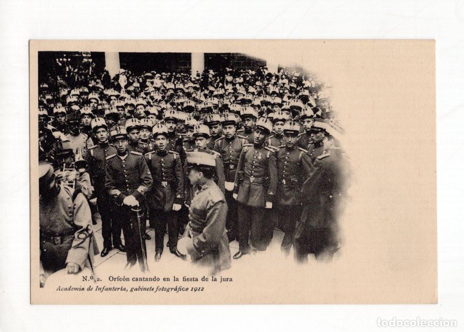 Postales: N.&ordm;2. ORFE&Oacute;N CANTANDO EN LA FIESTA DE LA JURA ACADEMIA DE INFANTER&Iacute;A, GABINETE FOTOGR&Aacute;FICO 1912