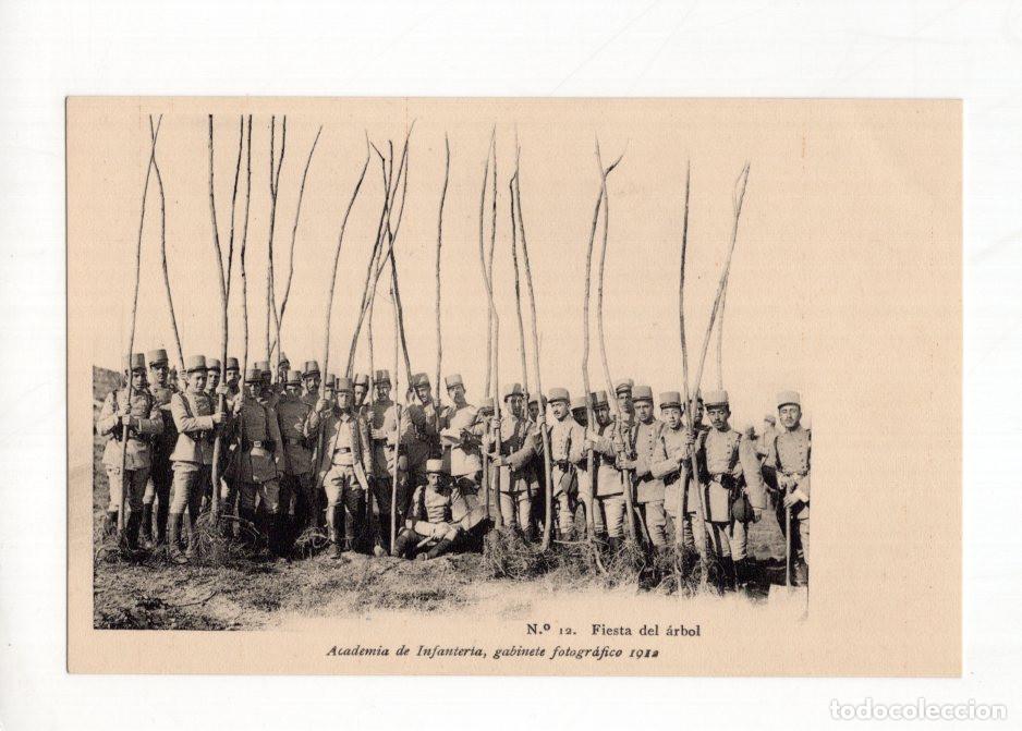 Postales: N.&deg; 12. FIESTA DEL &Aacute;RBOL ACADEMIA DE INFANTER&Iacute;A, GABINETE FOTOGR&Aacute;FICO 1912.
