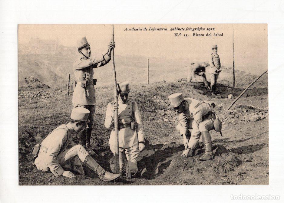 Postales: ACADEMIA DE INFANTER&Iacute;A, GABINETE FOTOGR&Aacute;FICO 1912 N.&ordm; 15. FIESTA DEL &Aacute;RBOL.