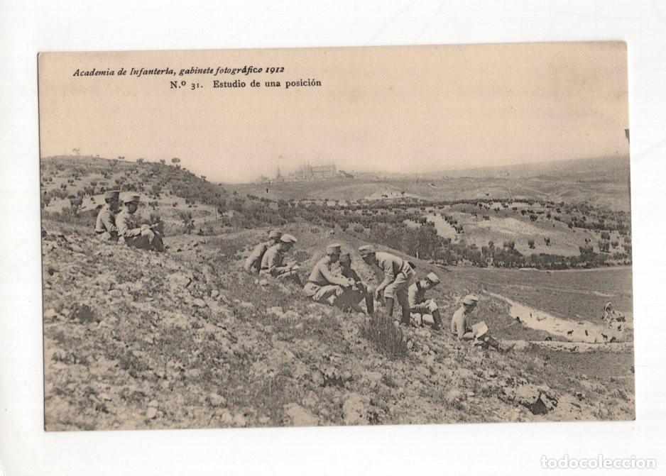 Postales: ACADEMIA DE INFANTER&Iacute;A, GABINETE FOTOGR&Aacute;FICO 1912 N. 31. ESTUDIO DE UNA POSICI&Oacute;N.