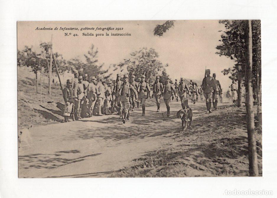 Postales: ACADEMIA DE INFANTER&Iacute;A, GABINETE FOTOGR&Aacute;FICO 1912 N.&ordm; 42. SALIDA PARA LA INSTRUCCI&Oacute;N.