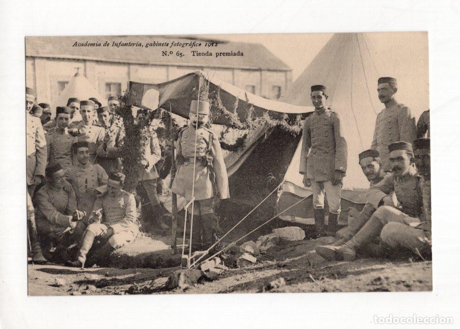 Postales: ACADEMIA DE INFANTER&Iacute;A, GABINETE FOTOGR&Aacute;FICO 1912 N.&ordm; 65. TIENDA PREMIADA 7.
