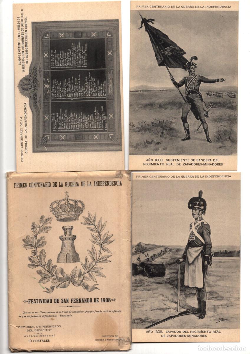 Postales: PRIMER CENTENARIO DE LA GUERRA DE LA INDEPENDENCIA. MEMORIAL INGENIEROS EJ&Eacute;RCITO. SAN FERNANDO.