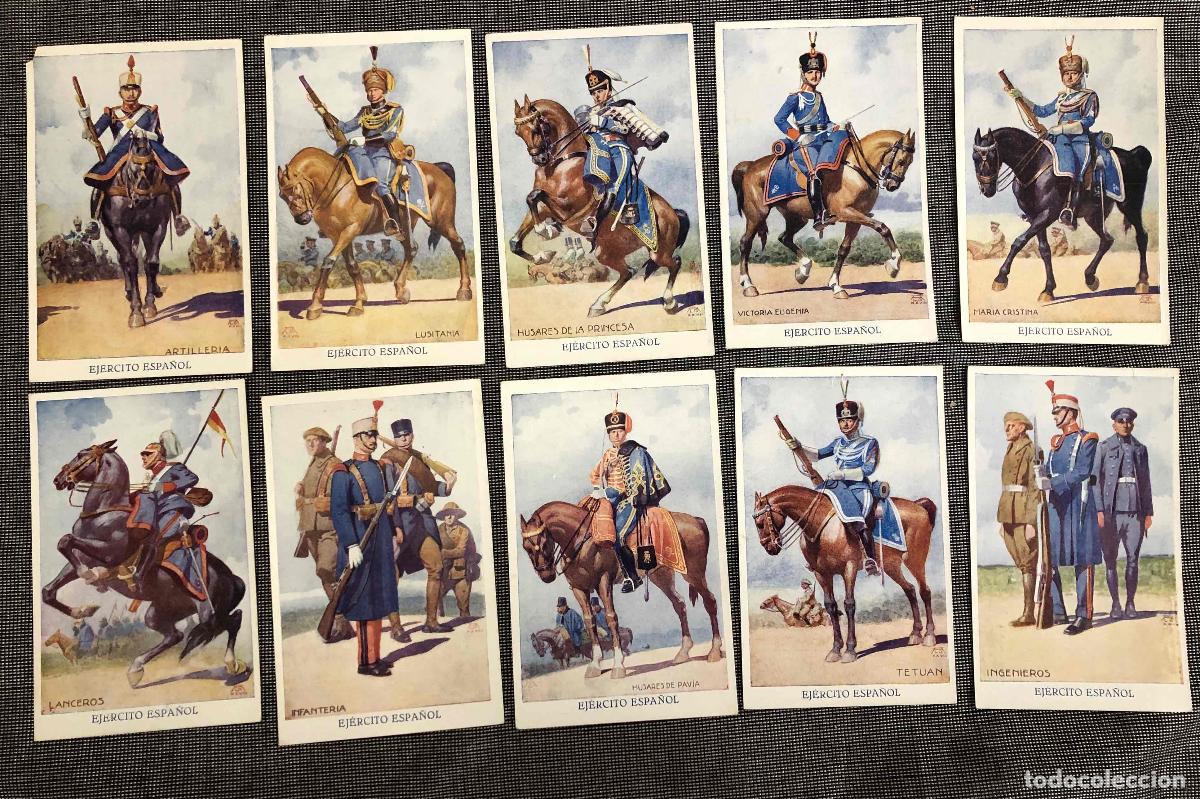 Postales: LOTE 10 TARJETAS POSTALES EJERCITO ESPA&Ntilde;OL. PUBLICACIONES CIAGRA, MADRID