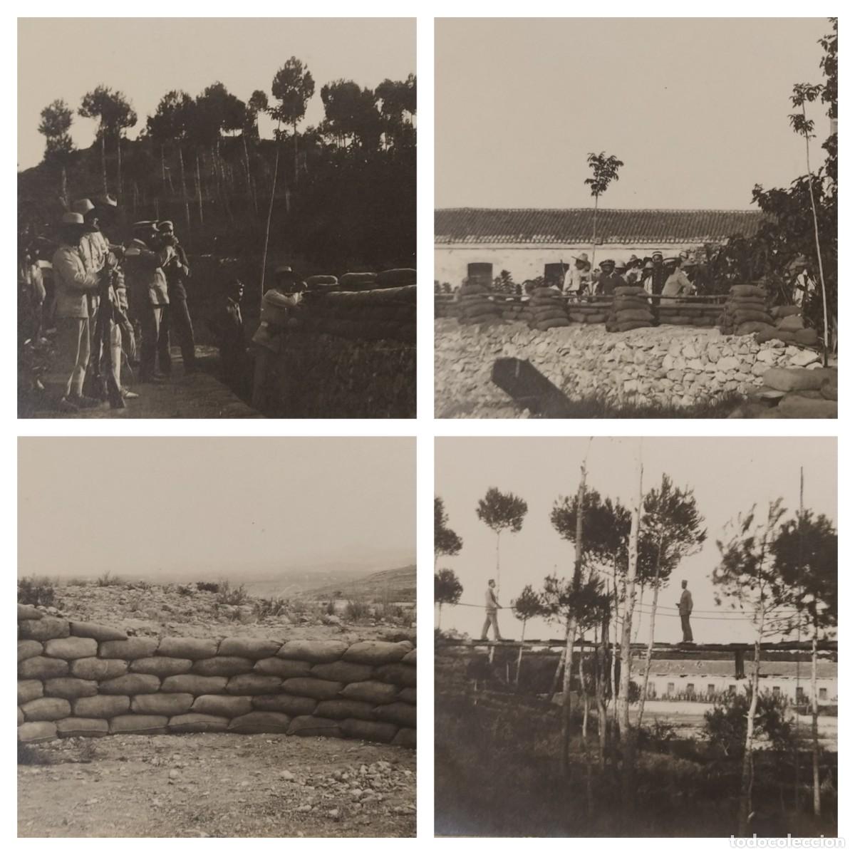 Postales: CAMPAMENTO MILITAR - COLECCI&Oacute;N DE 4 POSTALES ANTIGUAS FOTOGRAFICAS - LUGAR SIN IDENTIFICAR (116.171)