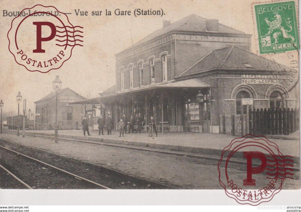 Postcards: VUE SUR LA GARE STATION LEOPOLDSBURG BOURG LEOPOLD Camp de BEVERLOO KAMP WWICOLLECTION