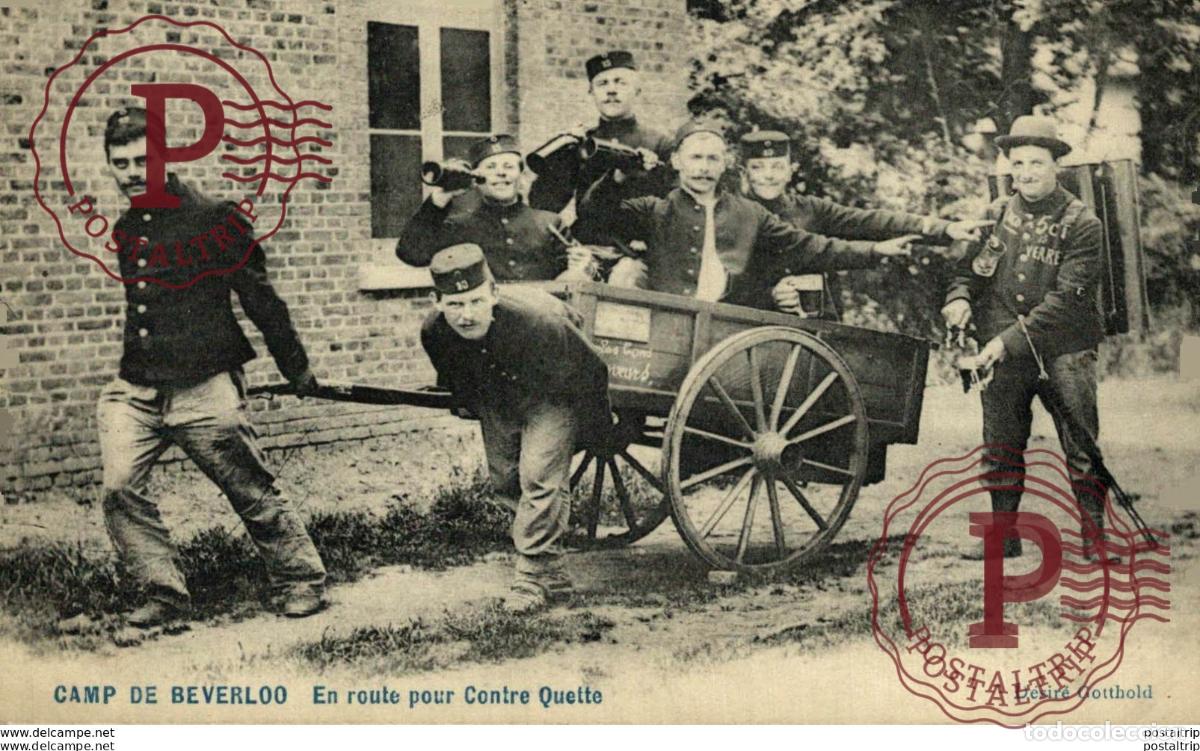 Postcards: En route pour Contre Quette attelage LEOPOLDSBURG BOURG LEOPOLD Camp de BEVERLOO KAMP WWICOLLECTION