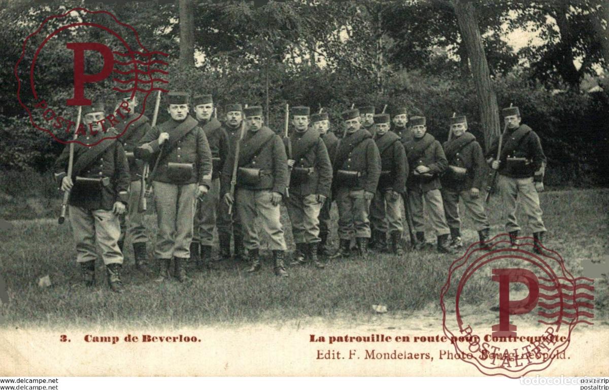 Postcards: La patrouille en route pour contrEquette LEOPOLDSBURG BOURG LEOPOLD Camp de BEVERLOO KAMP WWICOLLE