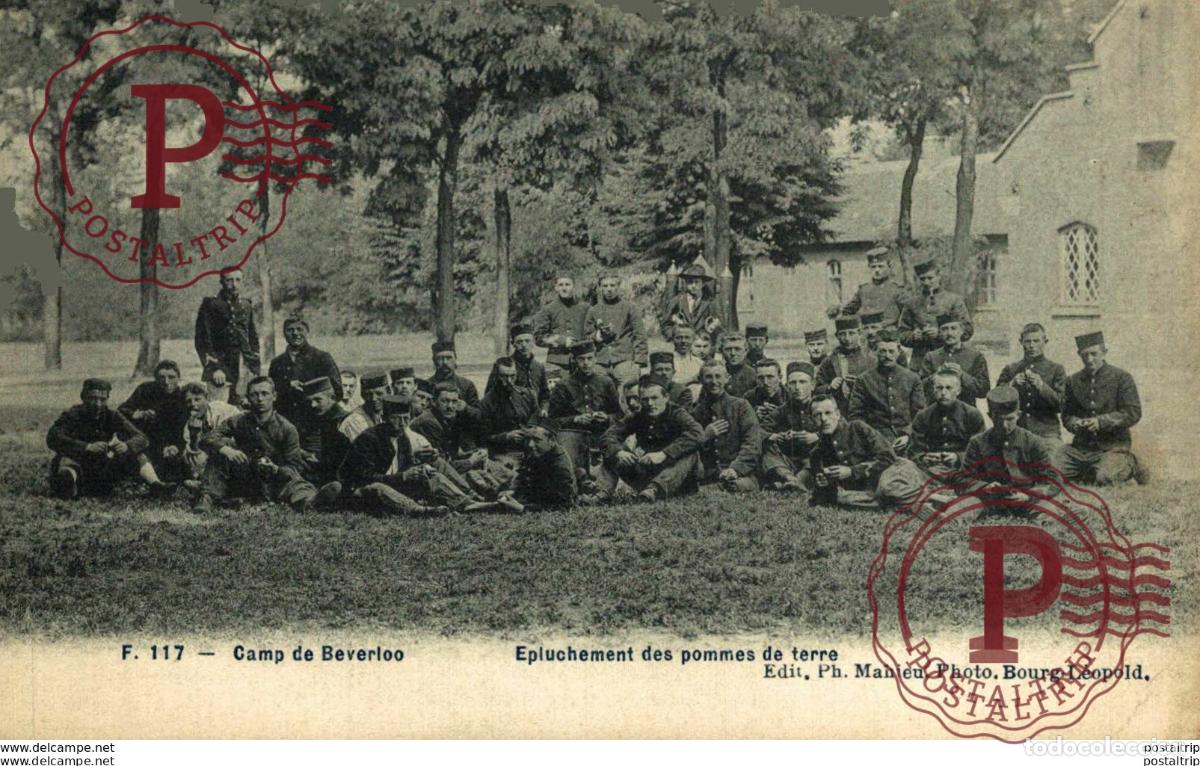 Postcards: EPLUCHEMENT DES POMMES DE TERRE - Camp de BEVERLOO KAMP LEOPOLDSBURG BOURG LEOPOLD WWICOLLECTION