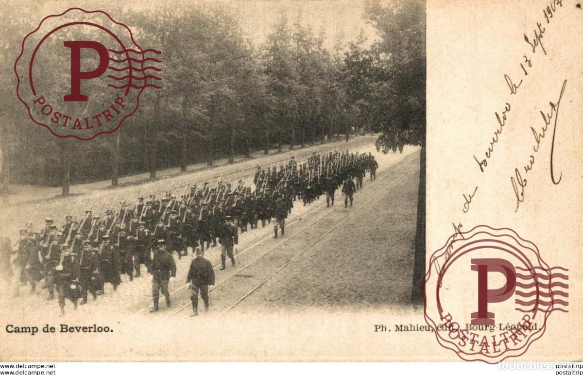 Postcards: LE 13 SEPT 1903 - Camp de BEVERLOO KAMP LEOPOLDSBURG BOURG LEOPOLD WWICOLLECTION