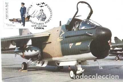Postales: Portugal y M&aacute;xima, Uniformes militares portugueses, Fuerza A&eacute;rea, Vought A-7P Lisboa 1984 (54)