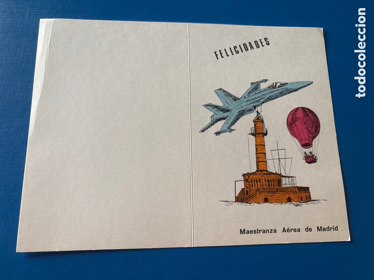 Postales: D&iacute;ptico. Maestranza A&eacute;rea de Madrid. Tarjeta felicitaci&oacute;n d&iacute;ptico. A&ntilde;os 70/80. ASM