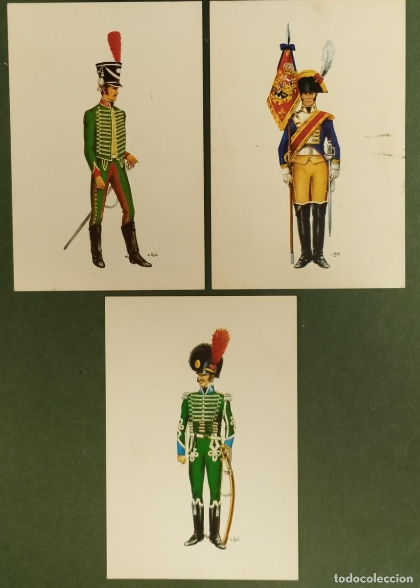 Postales: TRES POSTALES EJERCITO ESPA&Ntilde;OL 1808 EDITADAS EN BARCELONA MILITAR