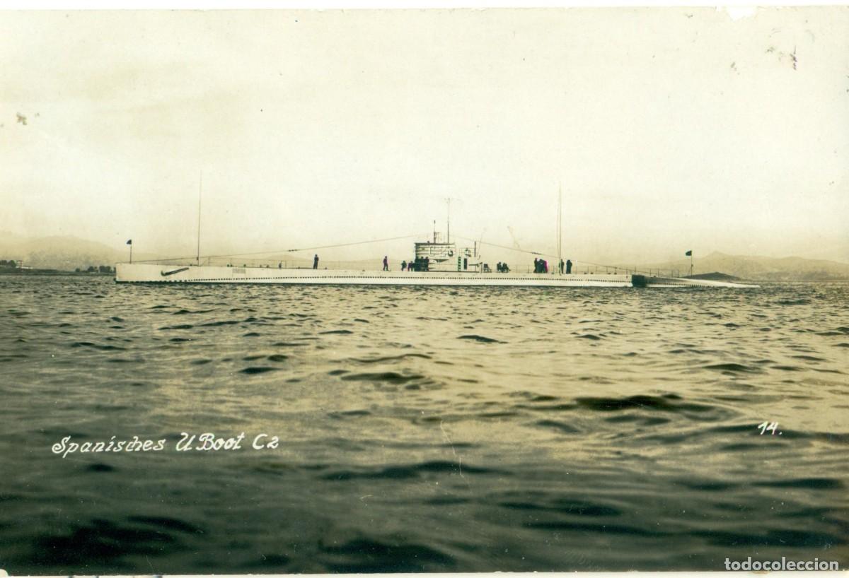 Postales: MARINA ESPA&Ntilde;OLA. SUBMARINO C 2. HACIA 1936. GUERRA CIVIL. MUY RARA.