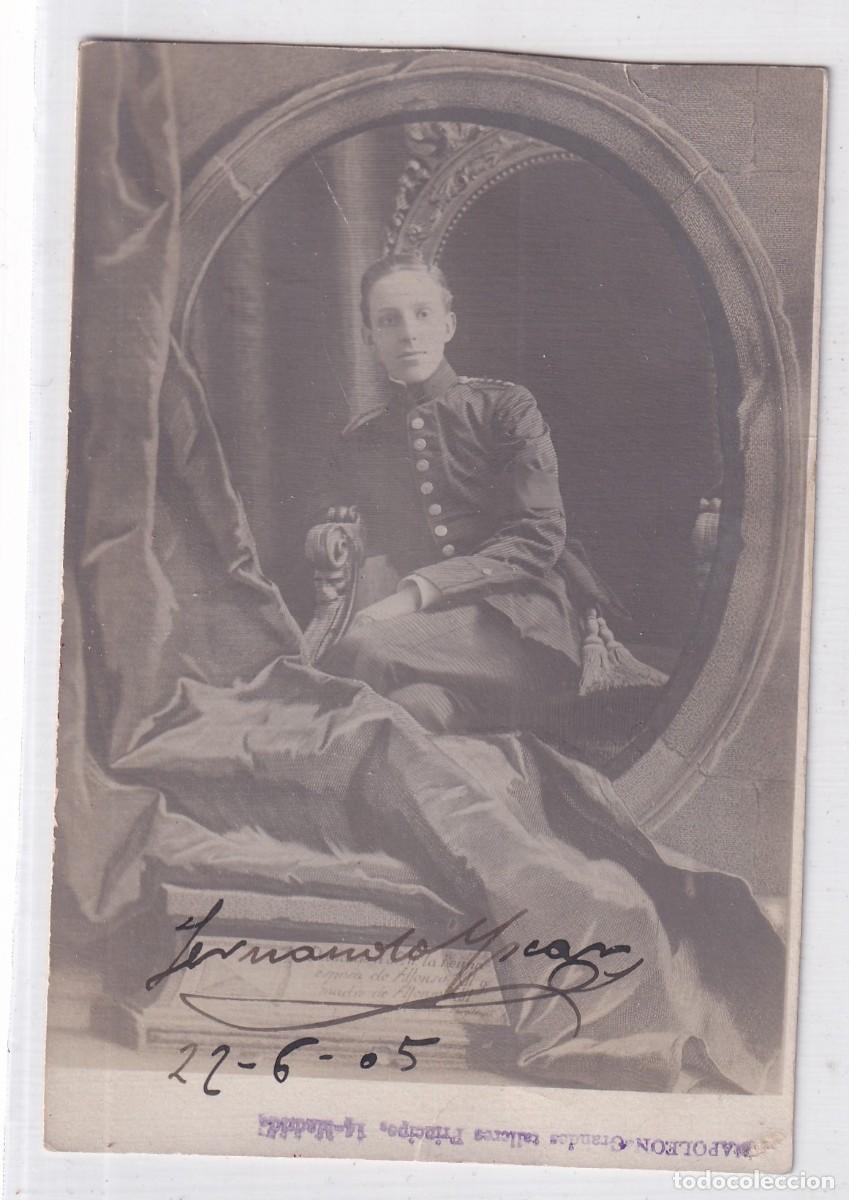 Postcards: Postal acabado fotogr&aacute;fico. Alfonso XIII Palomeque. Fernando Iscar. 1905. Reverso sin dividir.