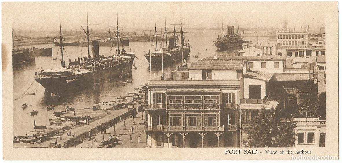 Postales: GUERRA DE CUBA Y FILIPINAS 1898, ESCUADRA DEL ALMIRANTE C&Aacute;MARA EN PORT SAID 1898, RARO FORMATO