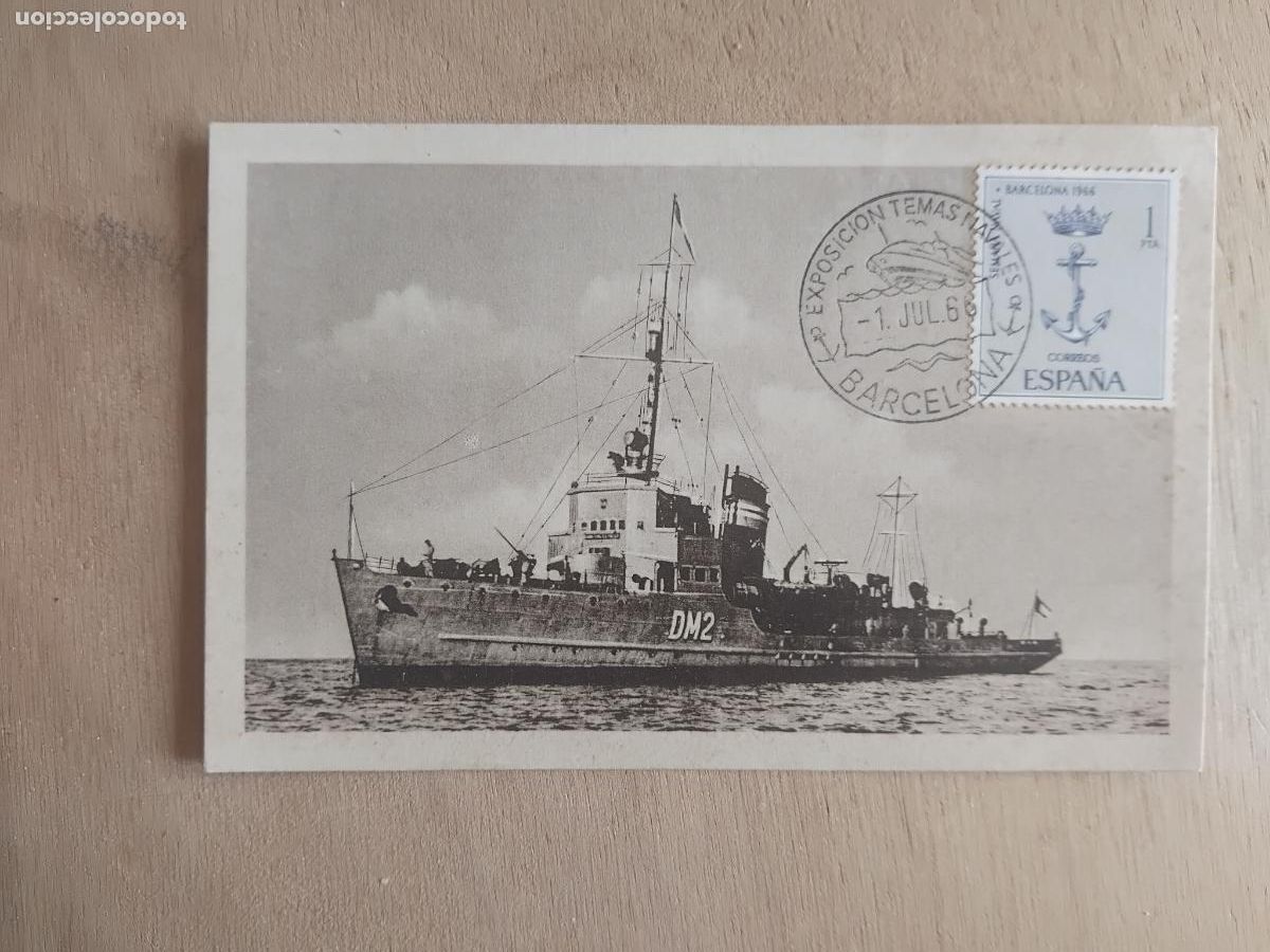 Postales: DRAGAMINAS NERVION. SELLO Y MATASELLOS EXPOSICION DE TEMAS NAVALES 1966