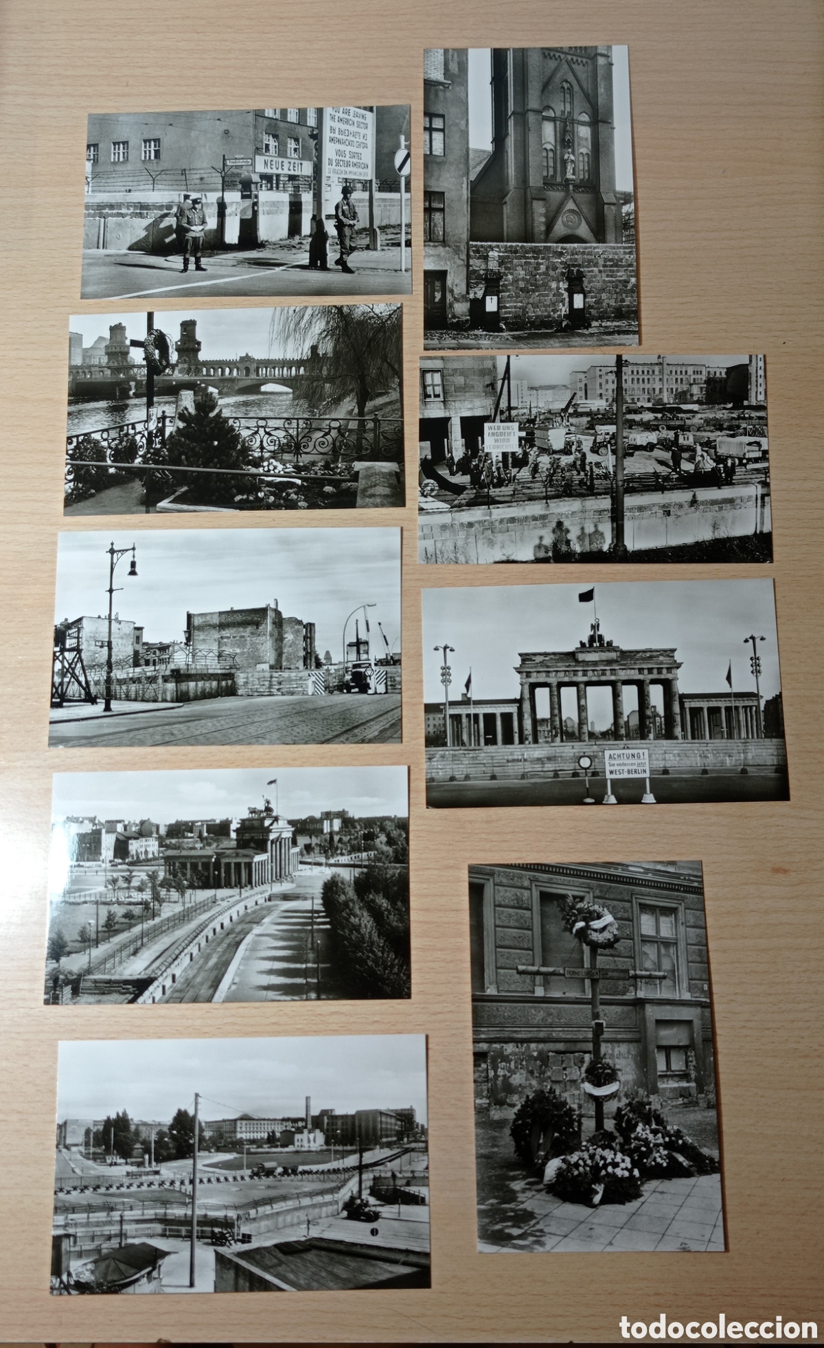 Postales: ESTUCHE 12 FOTOGRAFIAS, BERL&Iacute;N, ZERRISSREN DUTCH, MAUER UND STACHELDRAHT