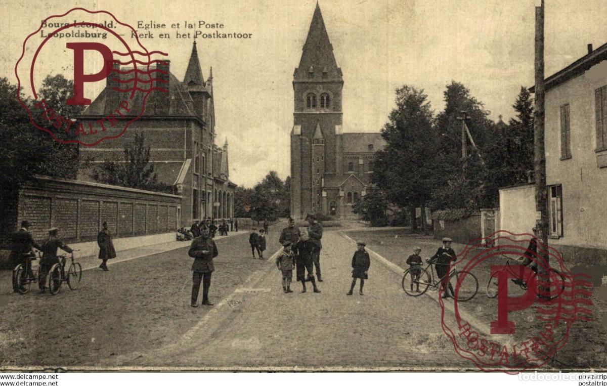 Postais: EGLISE ET LA POSTE - Camp de BEVERLOO KAMP LEOPOLDSBURG BOURG LEOPOLD WWICOLLECTION