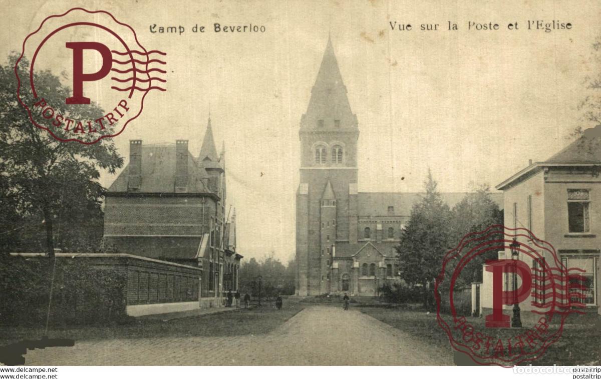 Postais: VUE SUR LA POSTE ET LEGLISE - Camp de BEVERLOO KAMP LEOPOLDSBURG BOURG LEOPOLD WWICOLLECTION