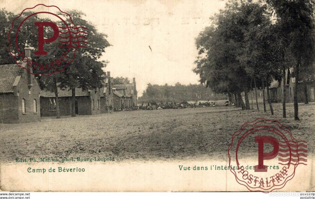 Postales: VUE DANS LINTERIEUR DES CARR&Eacute;S. Camp de BEVERLOO KAMP LEOPOLDSBURG BOURG LEOPOLD WWICOLLECTIO