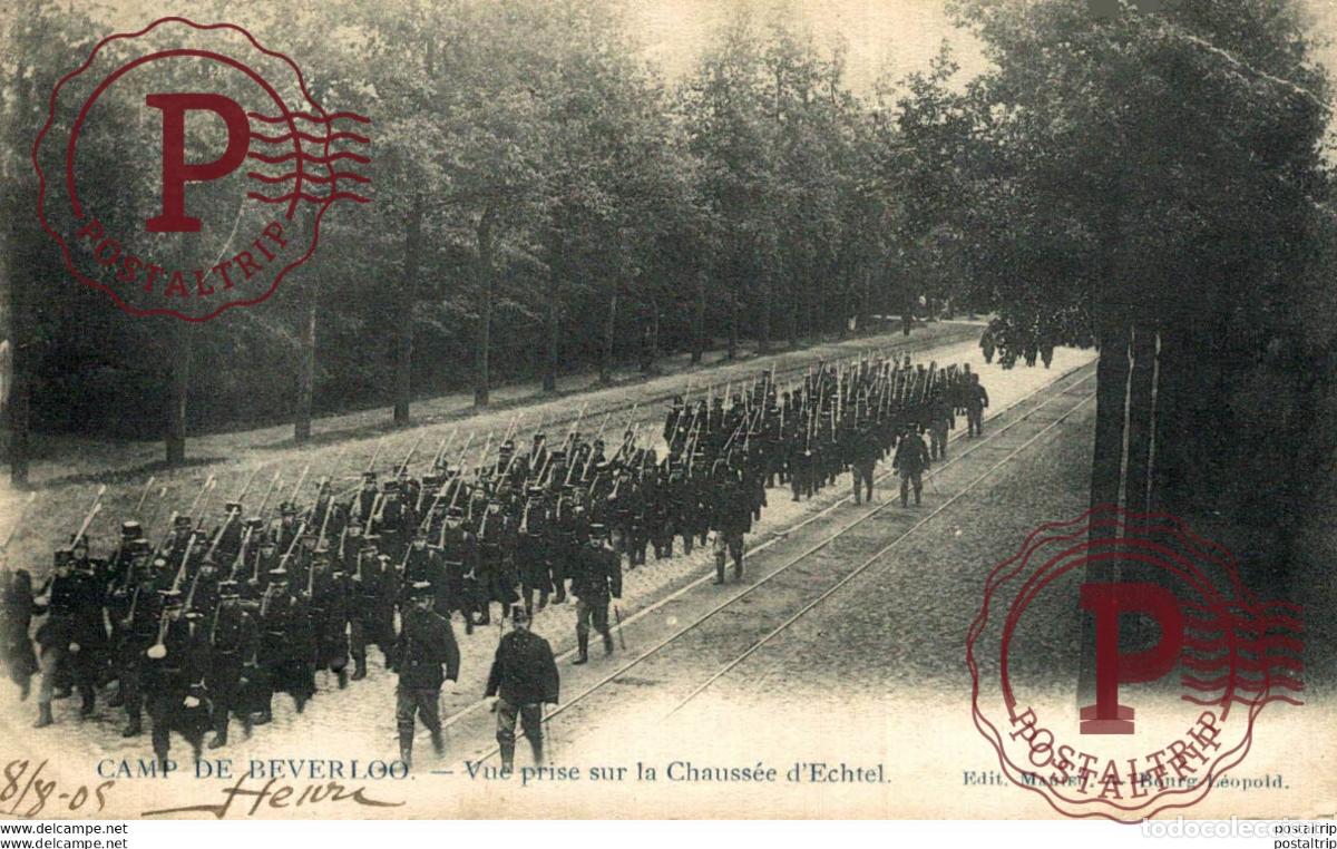 Postales: VUE PRISE SUR LA CHAUSS&Eacute;E DECHTEL. Camp de BEVERLOO KAMP LEOPOLDSBURG BOURG LEOPOLD WWICOLLECTIO