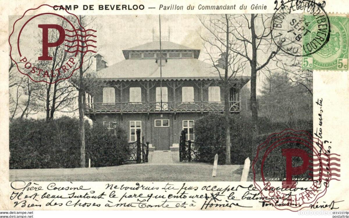 Postcards: PAVILLON DU COMMANDANT DU G&Eacute;NIE. Camp de BEVERLOO KAMP LEOPOLDSBURG BOURG LEOPOLD WWICOLLECTIO