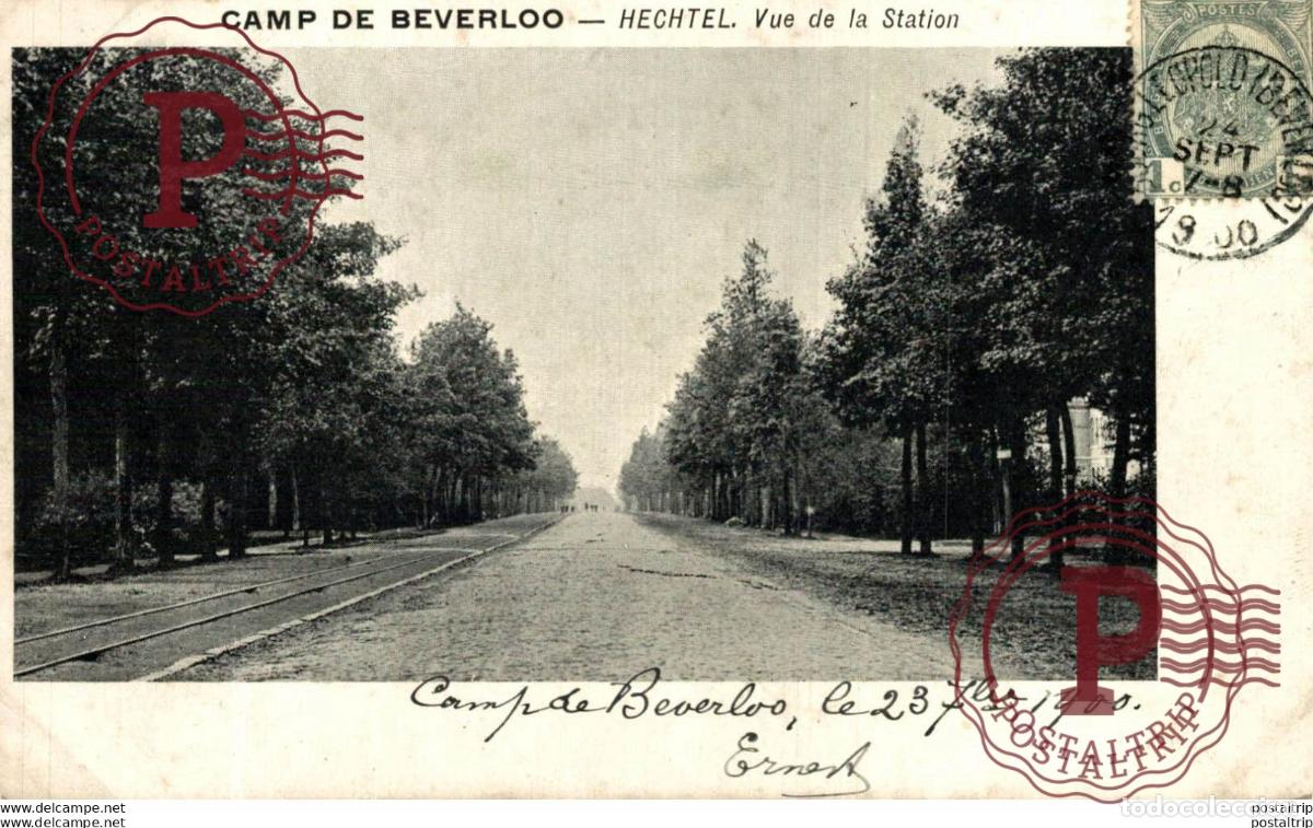 Postcards: HECHTEL. VUE DE LA STATION. Camp de BEVERLOO KAMP LEOPOLDSBURG BOURG LEOPOLD WWICOLLECTIO