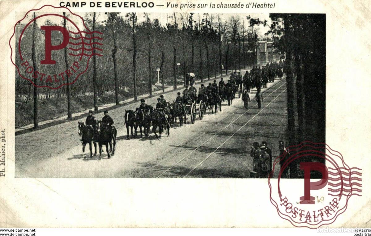 Postales: VUE PRISE SUR LA CHAUSS&Eacute;E DHECHTEL. Camp de BEVERLOO KAMP LEOPOLDSBURG BOURG LEOPOLD WWICOLLECTION