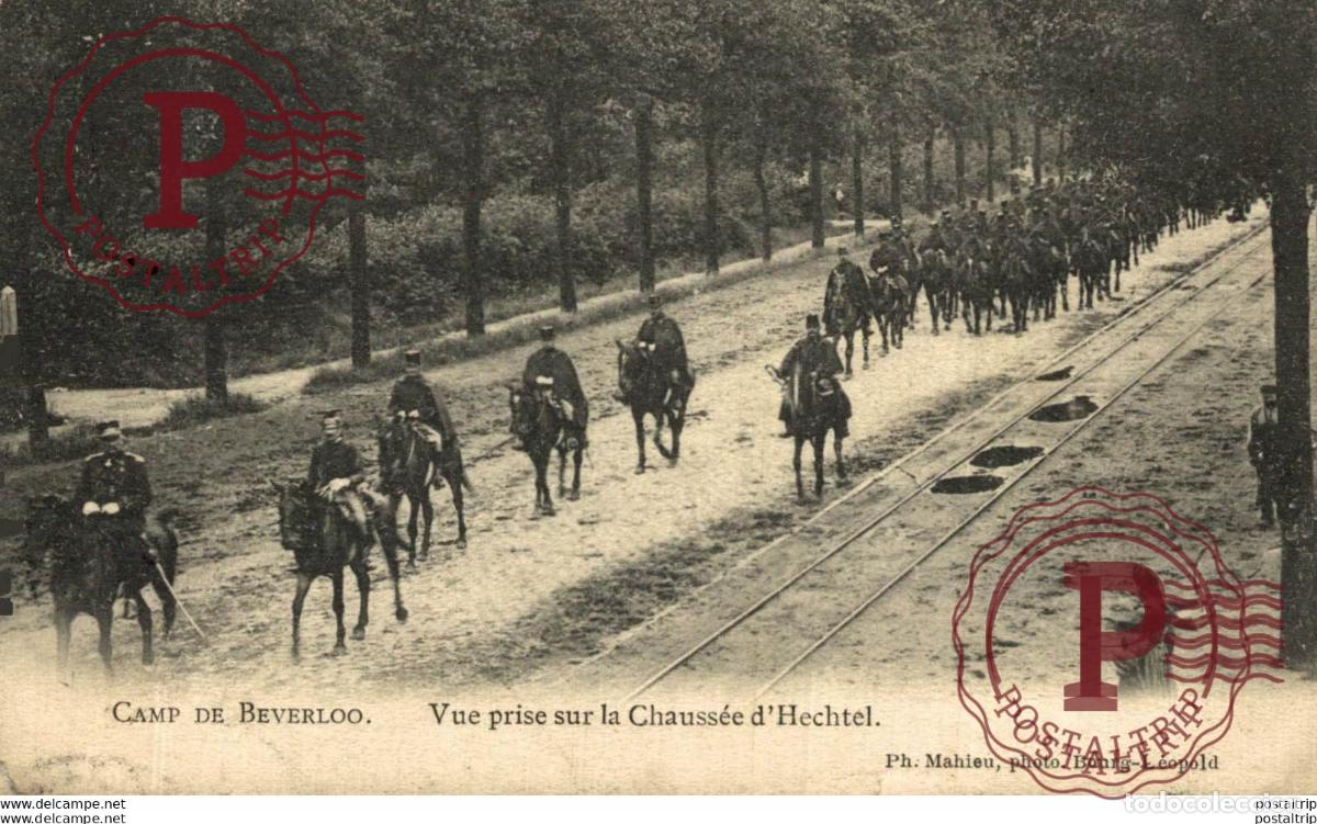 Postales: VUE PRISE SUR LA CHAUSS&Eacute;E DHECHTEL. Camp de BEVERLOO KAMP LEOPOLDSBURG BOURG LEOPOLD WWICOLLECTION