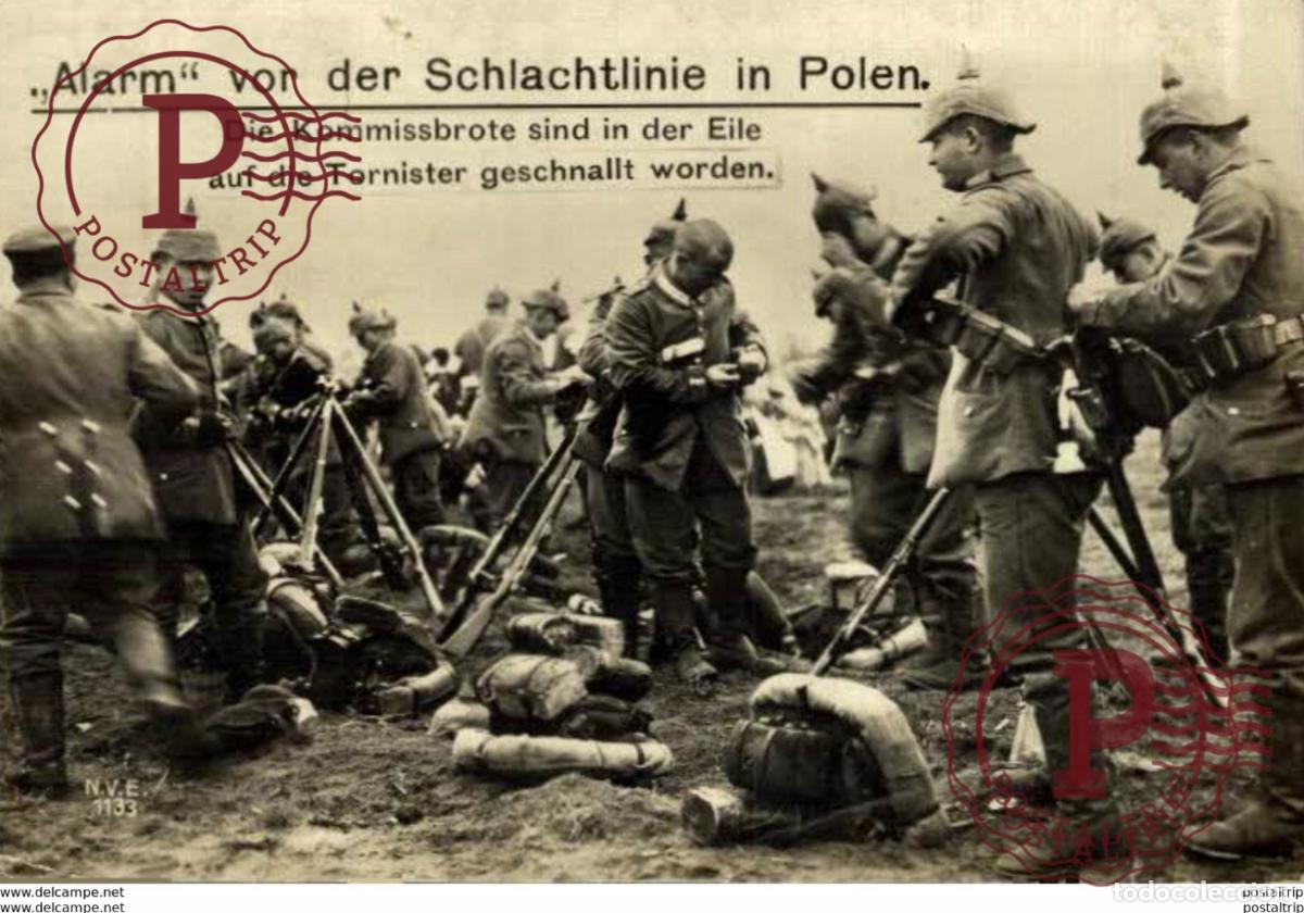 Postcards: RPPC SCHLACHTLINIE IN POLEN PAUL HOFFMANN BERLIN 17*12cm 191415 WWI WWICOLLECTION