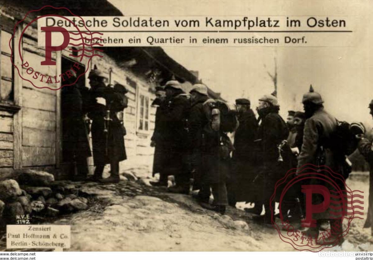 Postcards: RPPC DEUTSCHE SOLDATEN RUSSISCHEN DORF KAMPFPLATZ IM OSTEN 17*12cm 191415 WWI WWICOLLECTION