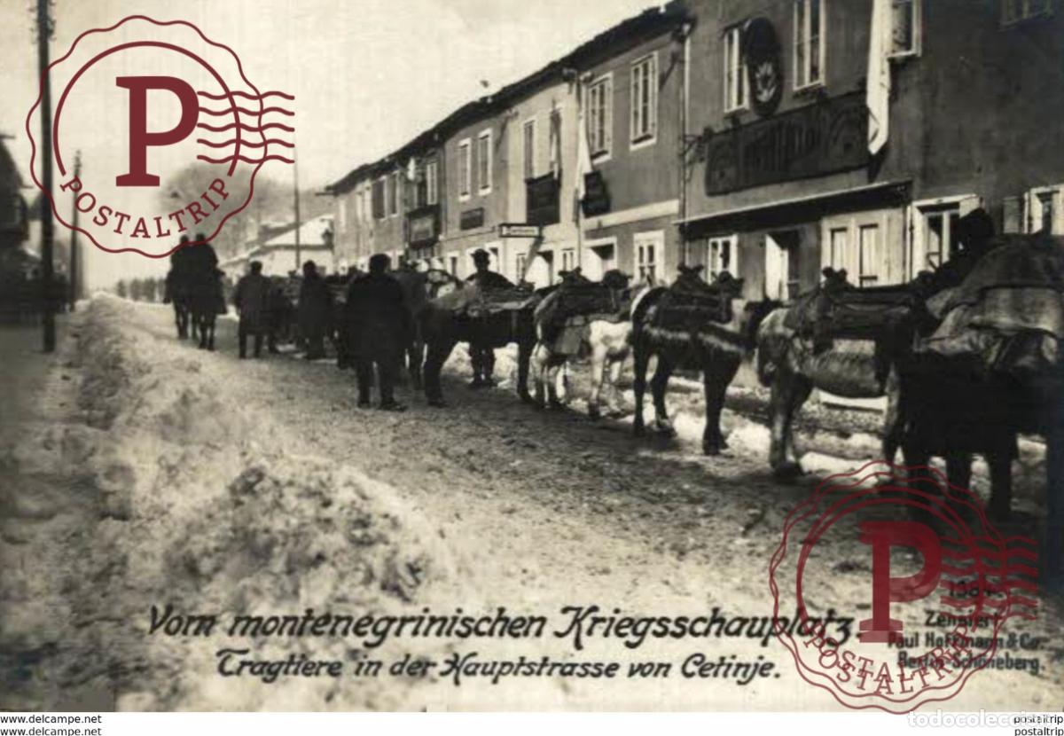 Postales: RPPC MONTENEGRO VORN MONTENEGRINISCHEN KRIEGSSCHAUPLATZ CETINJE 17*12cm 191415 WWI WWICOLLECTION