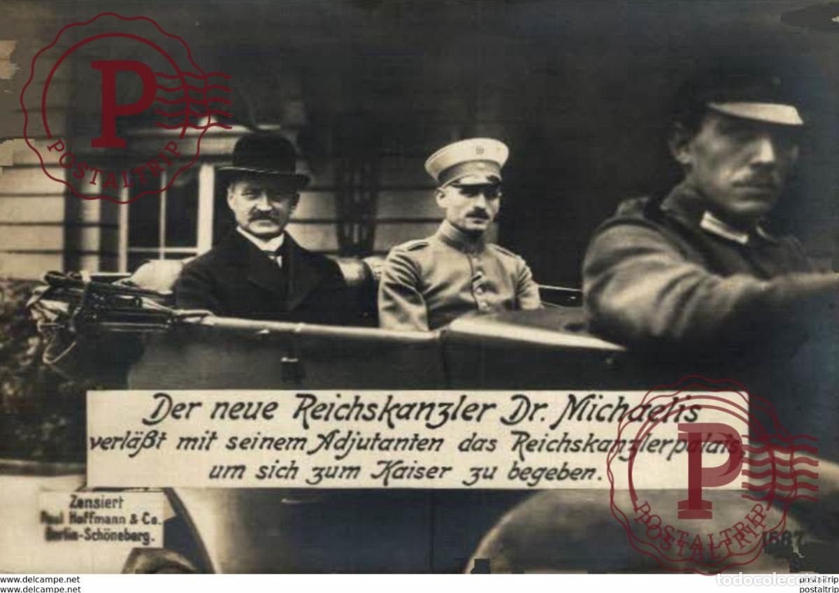 Postales: RPPC CARTE PHOTO 17*12cm. Der neue Reichskanzler Dr.Michaelis. 191415 WWI WWICOLLECTION