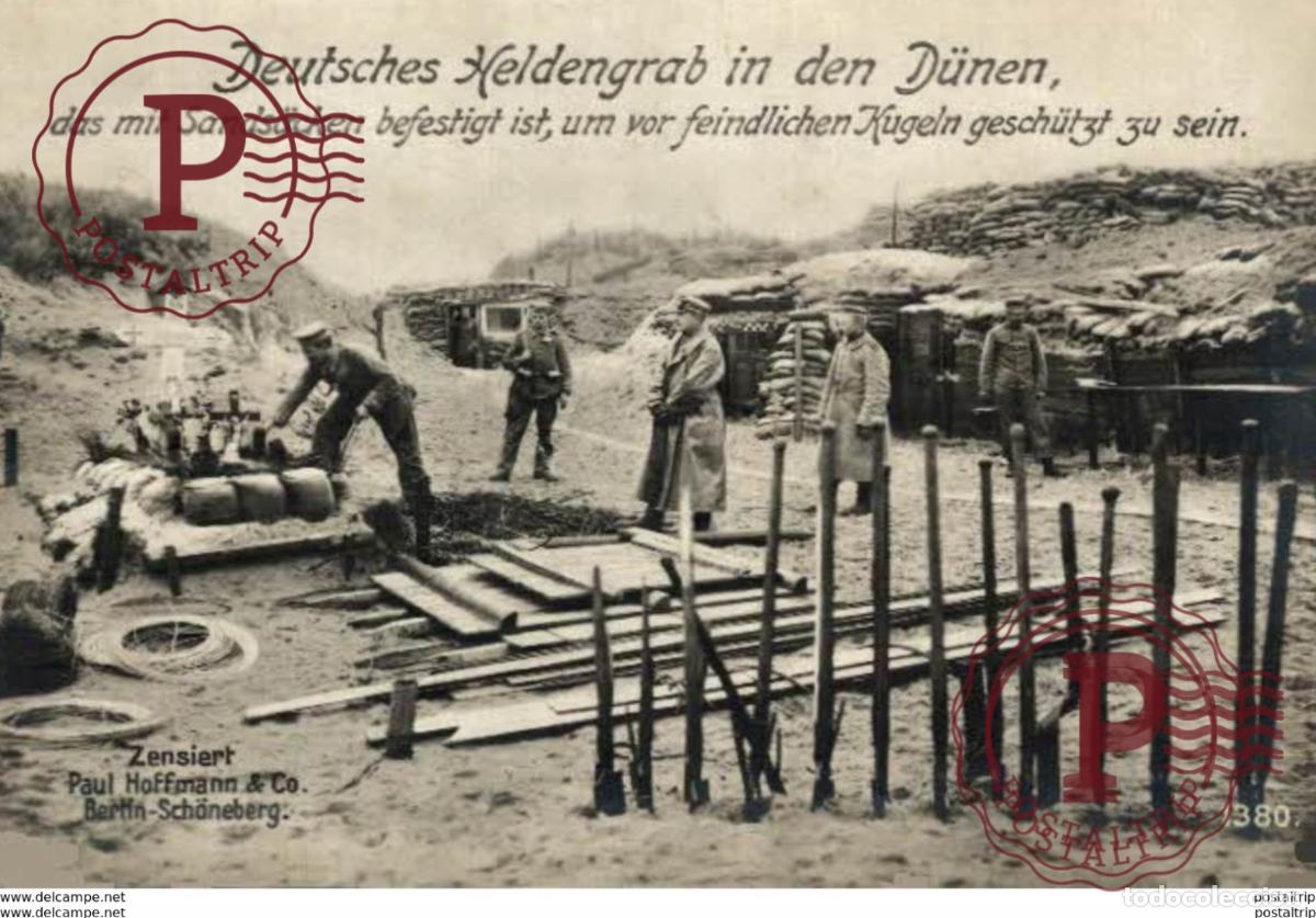 Postales: RPPC CARTE PHOTO 17*12cm. Deutsches Heldengrab in den D&uuml;nen. 191415 WWI WWICOLLECTION