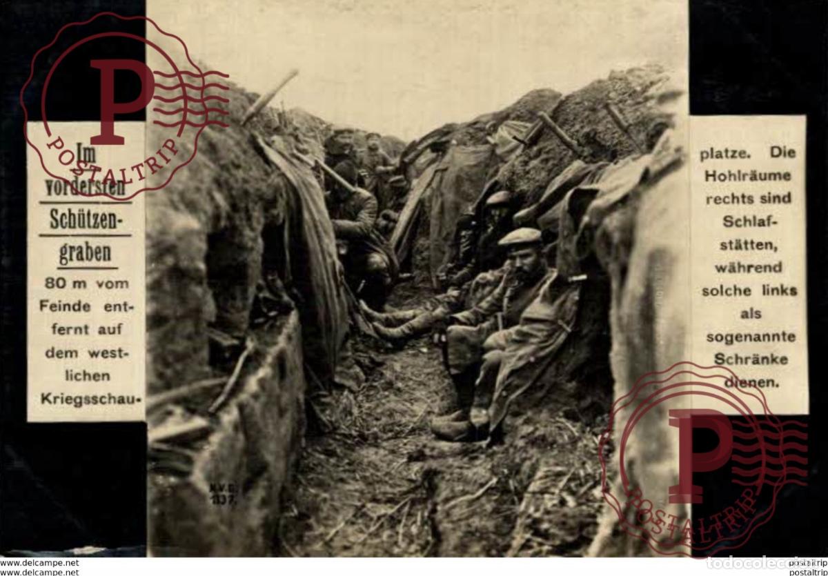 Postales: RPPC CARTE PHOTO 17*12cm. Im vordersten Sch&uuml;tzengraben. 191415 WWI WWICOLLECTION
